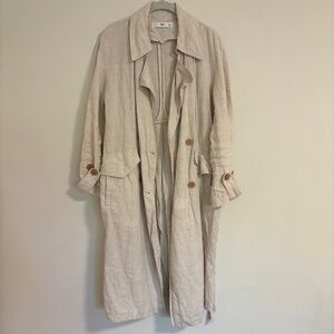 Mango Linen Trench